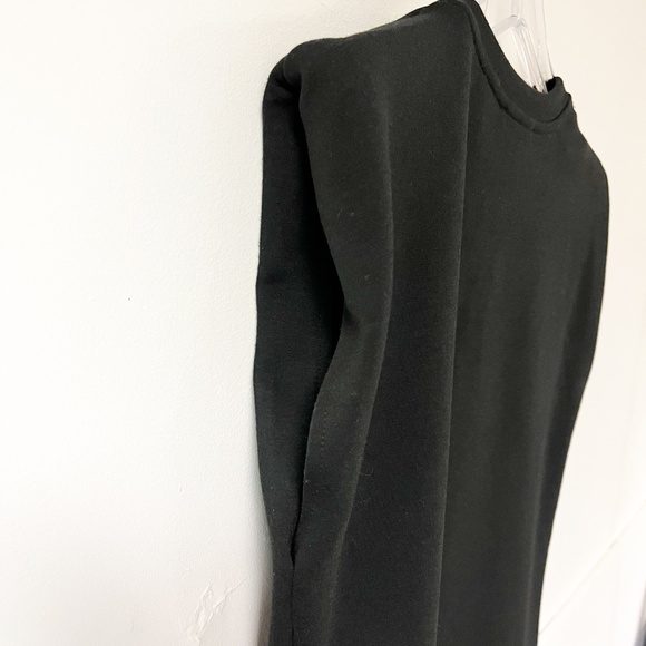Rachel Zoe Sleeveless Padded Shoulder Crew Neck Black Mini Dress Size S - Picture 7 of 8